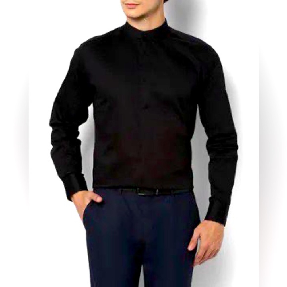 Men’s Emporio Armani top clip dress shirt size 43/17 Sz L